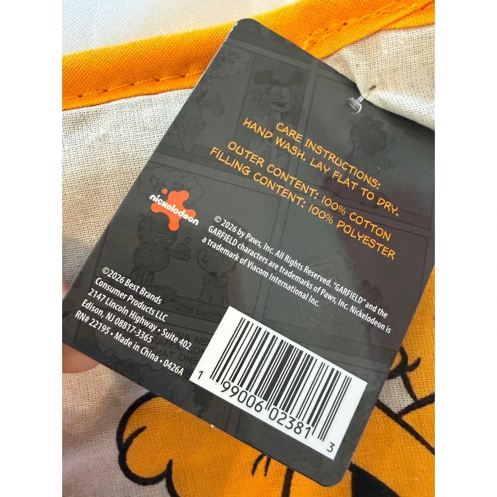 Garfield Never Trust A Smiling Cat Pot Holder‎ Orange Nickelodeon Kitchen NWT